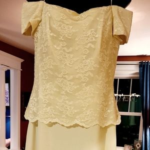 Champagne/Ivory Simple Wedding Dress 10P